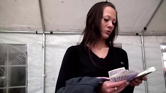 Czech girl Sandy Ambrosia makes guy pay big money for blowjob