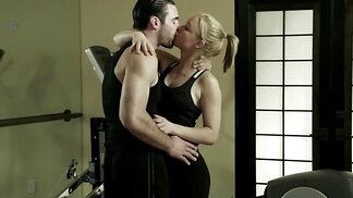 After training fitness instructor fucks this hot blonde