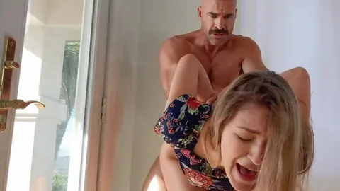 No one will ever know girl has had sex with the mustachioed guy ...