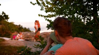 Friends on a Hike Excel to Fuck Each Other in Group Sex