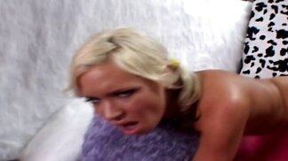 Tanned blonde with pigtails fucked in the back of a van