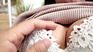 Petite nasty step sister boobs and mouth teases by lad fat cock