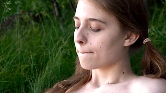 Flika Luchik is a pigtailed babe who wants to finger herself