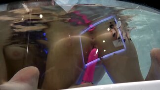 Odell and Cinderella are toying each other in the bathroom