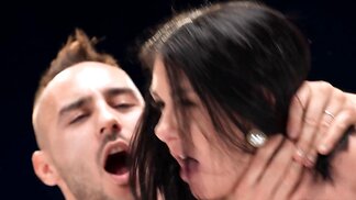 Tatooed Curvy Wife Sucks, Fucks, and Rims Two European Studs