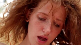 Foxy Lee in the middle of the forest and masturbating