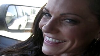 Horny mature wife creampied while riding folk dick in car