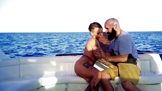 50-year-old Spanish pornstar sucks and rides dick on a speed boat