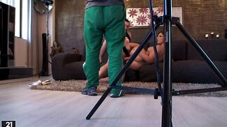 Thick wench Debbie White having sex with a girthy dong