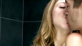 Insanely hot blonde with a sexy nose fucked from behind