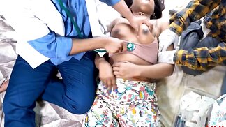 Big boob Indian baddy has her hairy pussy fucked by a doctor