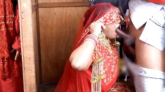 Well-dressed Desi wife takes a cock in her throat blindfolded