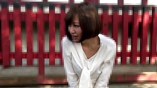Shy Japanese cutie gets fingered in hot spring POV
